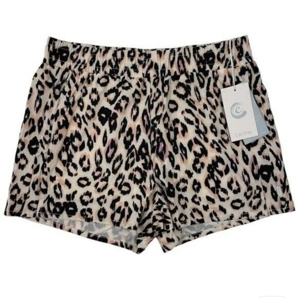 CALME X Johnny Was Elements Hike Short In Leopard Print In Blk/Wht Size XS - Picture 2 of 10